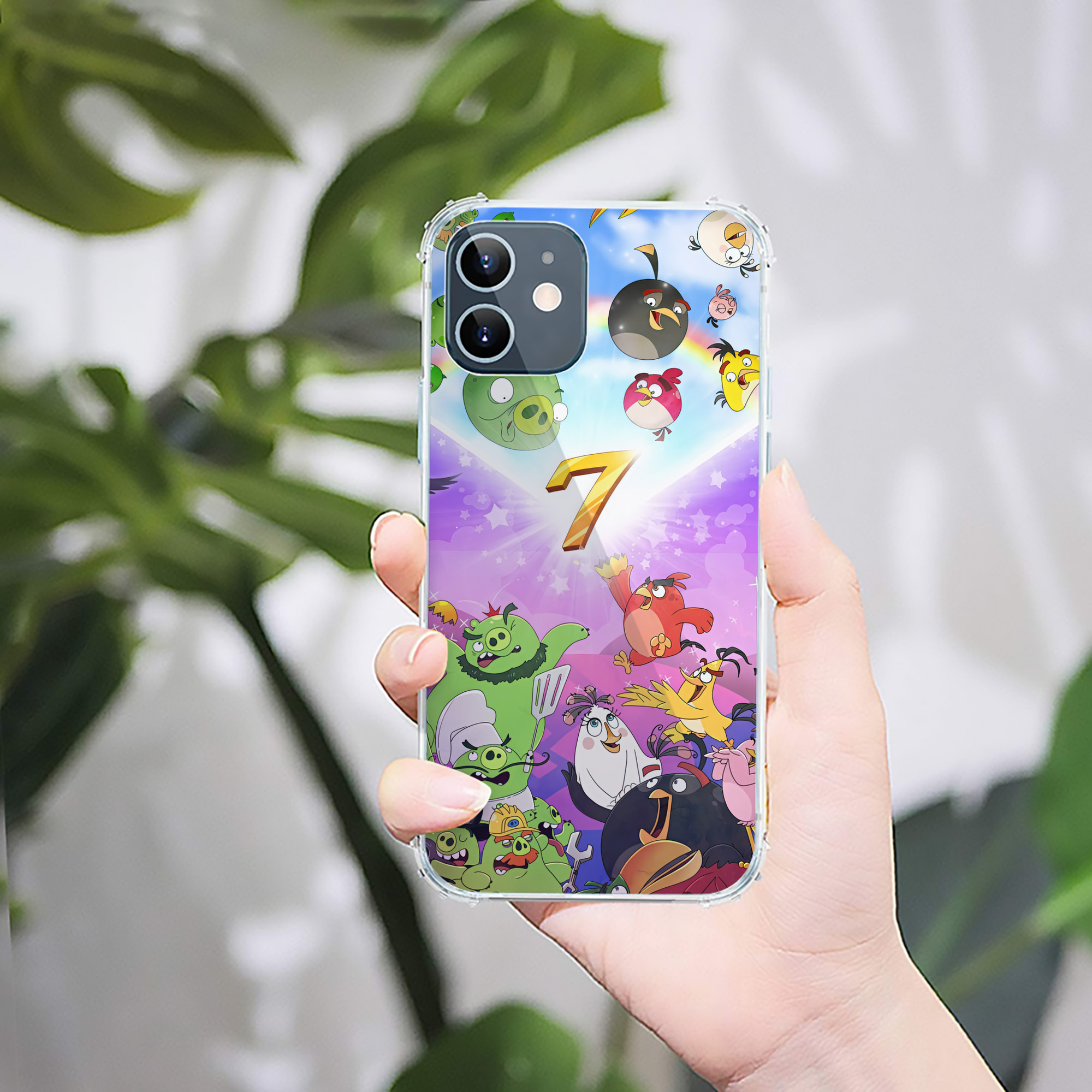 （画像用） Angry Birds アングリーバード 【iPhone 12シリーズ対応】透明スマホケース（クリアソフトケース）